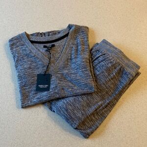 NWT Simply Vera VeraWang Gray Heather Knit 2 Pc. Sleepwear Lounge Set  Women L